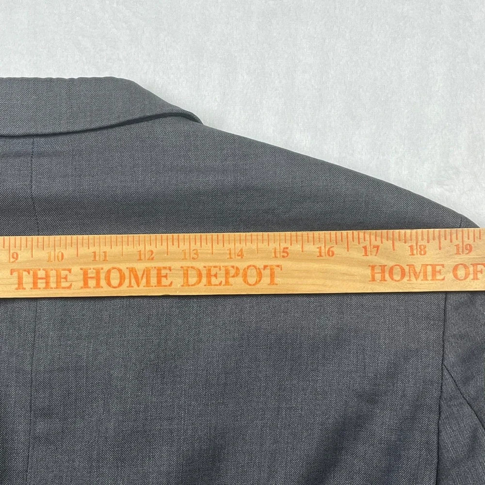 Joseph Abboud Slim Fit Two Button 100% Wool‎ Blazer Mens 40R Grey Sport Coat